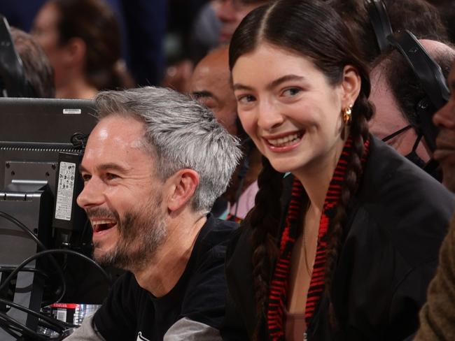 Justin Warren and Lorde pictured at an NBA game in New York in November 2021. Picture: Nathaniel S. Butler/NBAE via Getty Images