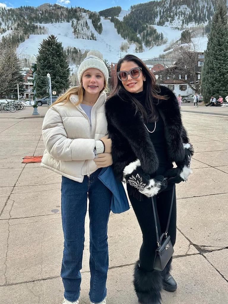 Mother and daughter were all rugged up in Aspen, where they spent Christmas.