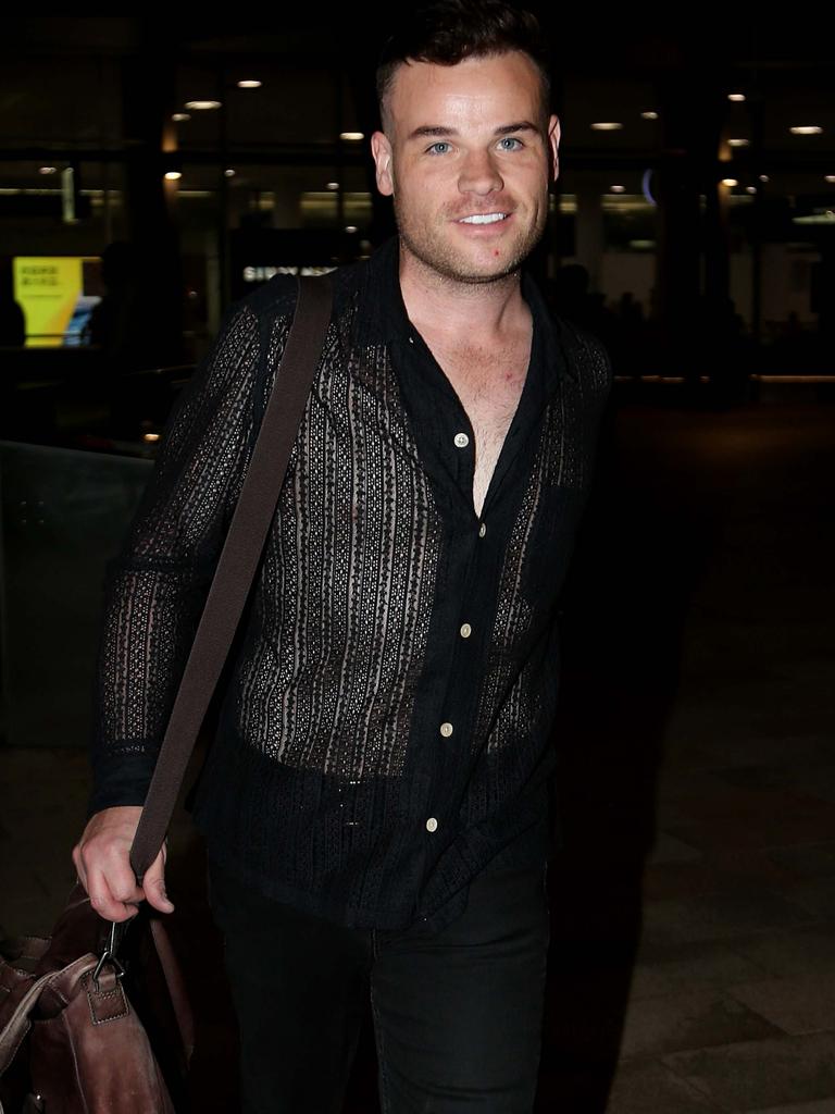 Taylor Auerbach arrived into Sydney airport from New Zealand on Tuesday night. Picture: Matrix