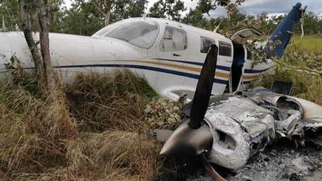 The crash scene just outside Port Moresby in Papua New Guinea. Photo: Deni ToKunai via Royal Papua New Guinea Constabulary.