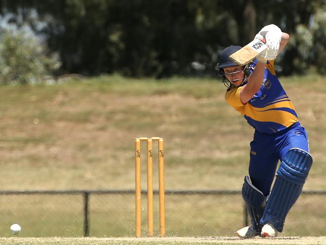 Luke Denny on the drive for Taylors Lakes. Picture: Hamish Blair