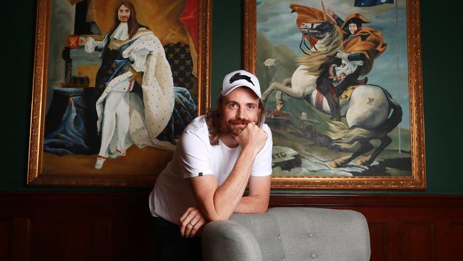 Mike Cannon-Brookes, at Atlassian’s Sydney offices on Wednesday, hopes to provide power to 100 sites in 100 days. Picture: John Feder.