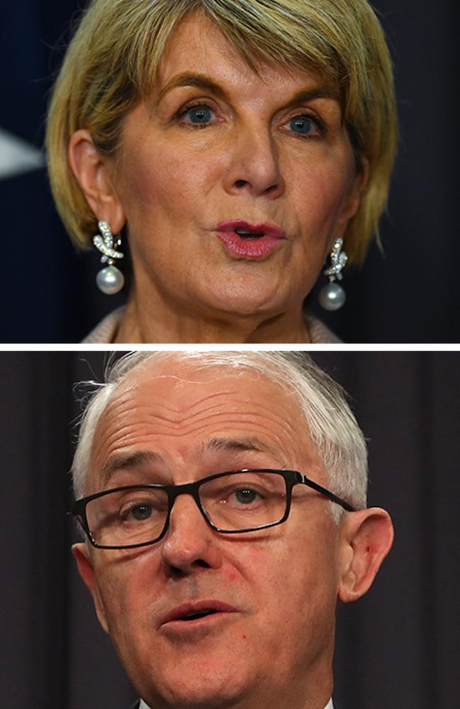 Julie Bishop and Malcolm Turnbull have led a News Corp Australia poll as preferred leaders of the Liberal Party.