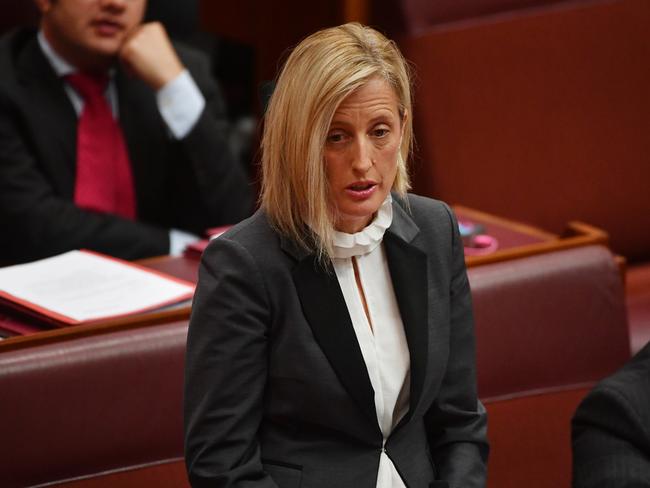 Labor Senator Katy Gallagher in the Senate chamber. Picture: AAP