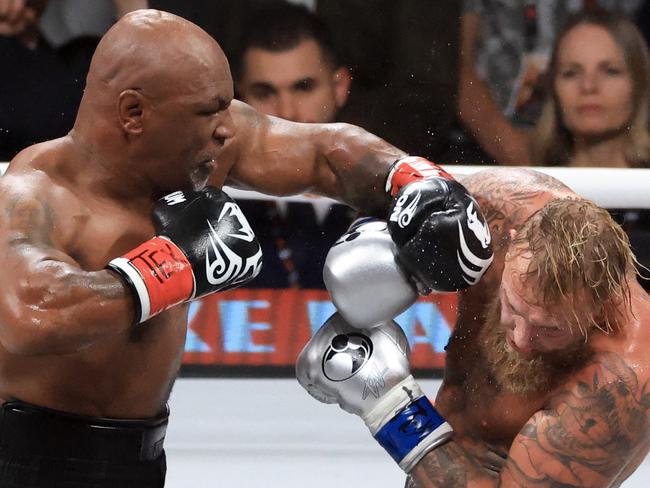 Mike Tyson landed 18 punches on Jake Paul. Picture: Getty Images