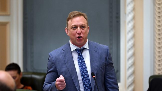 Queensland Premier Steven Miles speaks during Question Time in Brisbane on Thursday. Picture: Dan Peled / NCA NewsWire