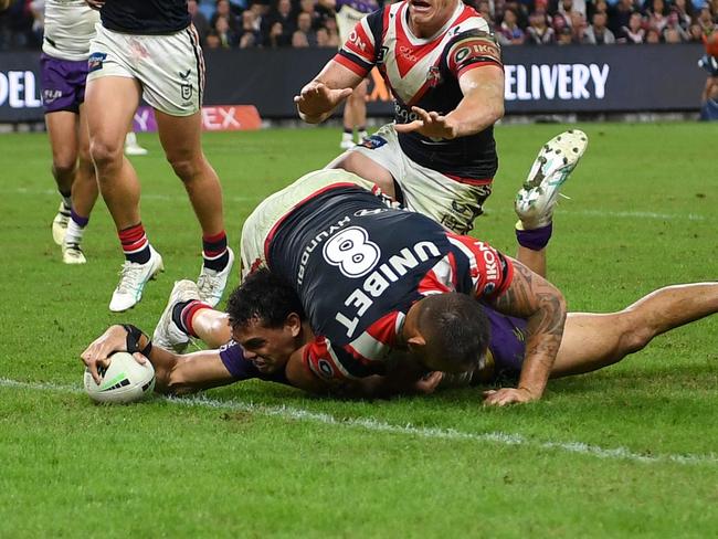 NRL 2024 RD07 SYDNEY ROOSTERS V MELBOURNE STORM - XAVIER COATES, TRY