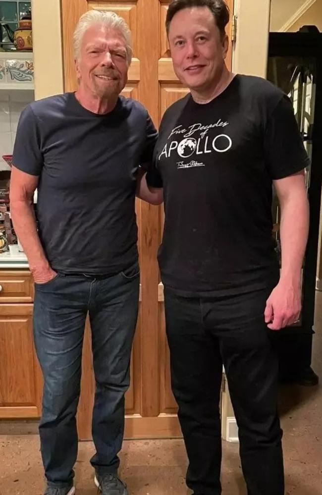 Richard Branson and Elon Musk. Picture: Twitter