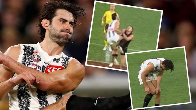 Rucking has taken a heavy toll on Brodie Grundy.