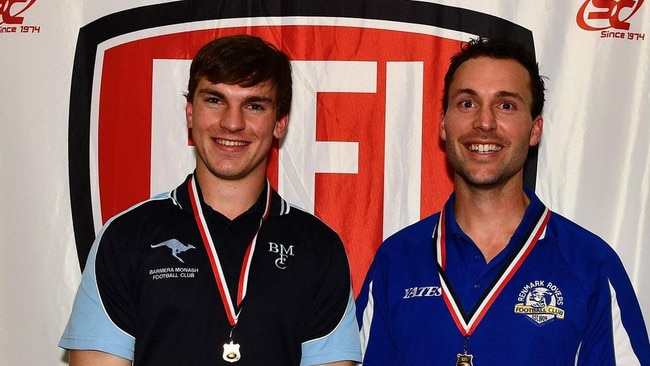 2017 RFL medallists Steve Burton (left) and Matt Woolford. Picture: SANFL