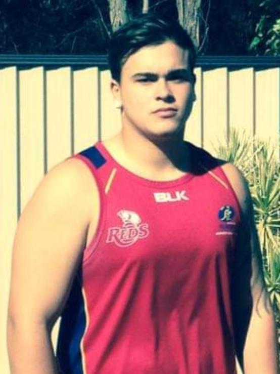 Navar Herbert, pictured in Queensland Reds Under-16 training gear. He played hooker. Picture: Supplied