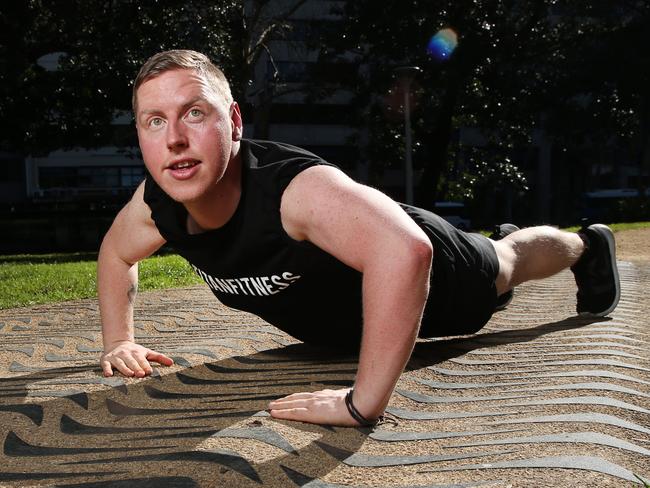 Paul says he turned his physical appearance around with exercise. Picture: Richard Dobson