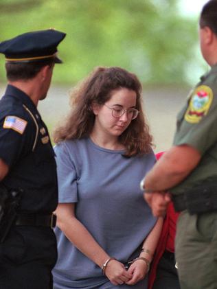 Life sentence ... Susan Smith is escorted into the Union County Courthouse in South Carolina. Picture: AP Photo/Lou Krasky