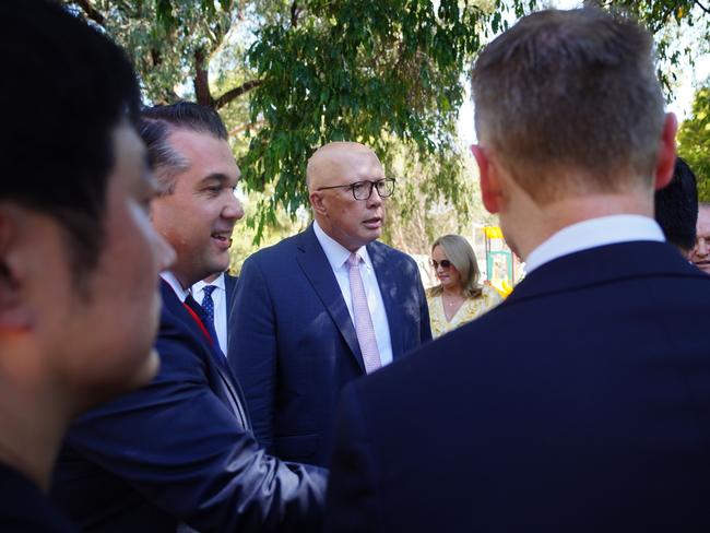 MELBOURNE AUSTRALIA - NewsWire Photos FEBRUARY 1, 2025:  Leader of the opposition Peter Dutton  is in Melbourne at the Asian Business Association of Whitehorse Lunar New Year Festival & Parade. Picture: NewsWire / Luis Enrique Ascui