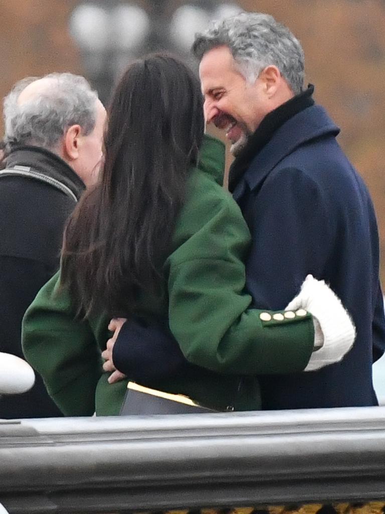 Love birds Erica Packer and Enrique Martinez walk in the streets of Paris. Picture: Backgrid