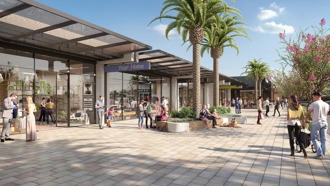 Artist’s impression of Palms Retail Village Centre at Riverlea. Picture: Walker Corporation