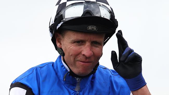 SYDNEY, AUSTRALIA - JANUARY 18: Kerrin McEvoy riding Midnight Opal win Race 8 Captivant @ Kia Ora during Sydney Racing at Rosehill Gardens Racecourse on January 18, 2025 in Sydney, Australia. (Photo by Jeremy Ng/Getty Images)