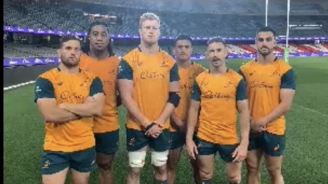 The Wallabies gave a shout out to Proserpine father-of-three William Crossley after his devastating injury on the rugby field.