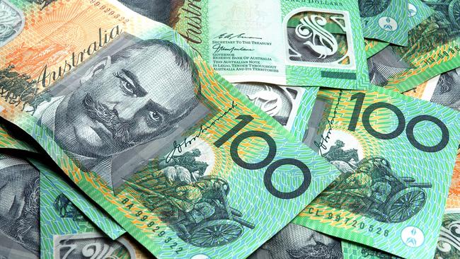 Lots of Australian 100 dollar notes. Australian money cash generic