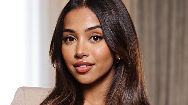 DAILY TELEGRAPH JULY 11, 2023. ON HOLD. SPEAK TO PIC DESK BEFORE USE., , Miss Universe Australia/author/podcaster Maria Thattil at the The Langham in Millers Point. Picture: Adam Yip