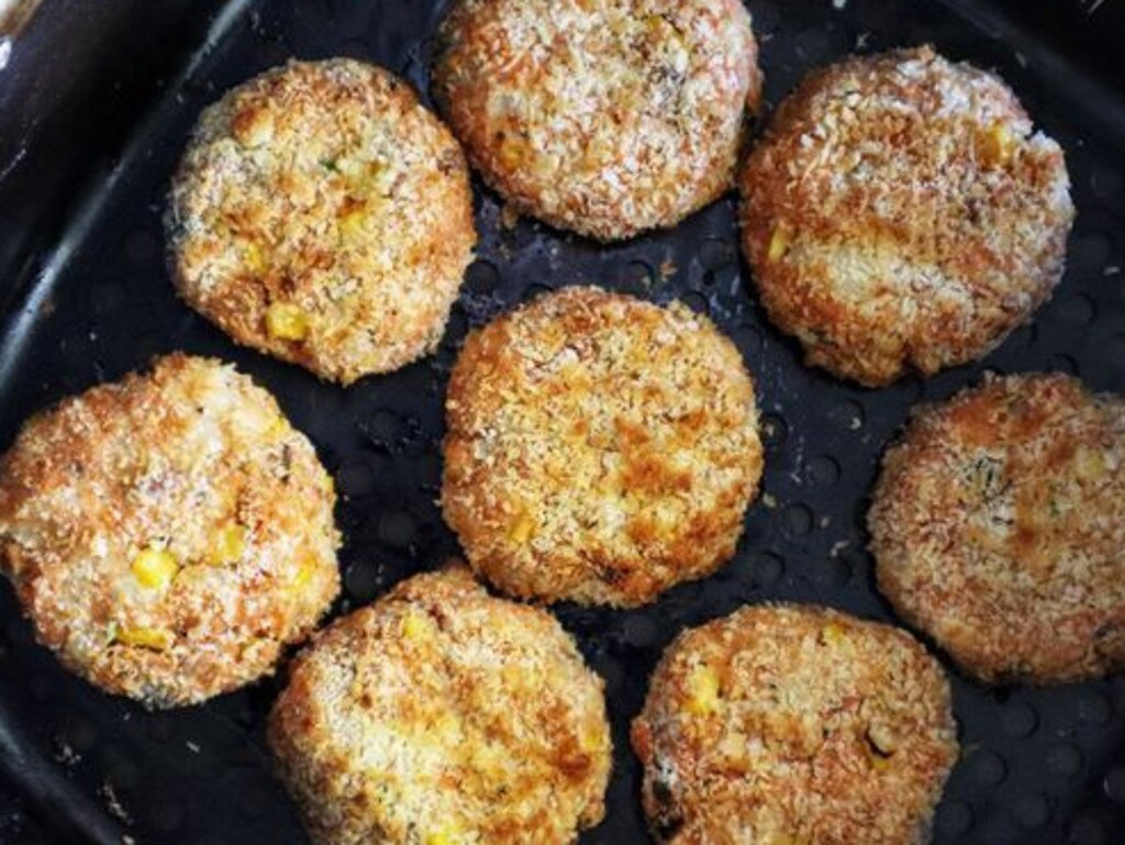 Salmon fish cakes.