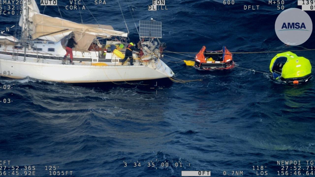 Rescue mission saves yachties from sinking vessel