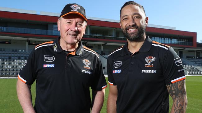 Tim Sheens says he is certain Benji Marshall will be ready to assume control in two years. Picture: David Swift