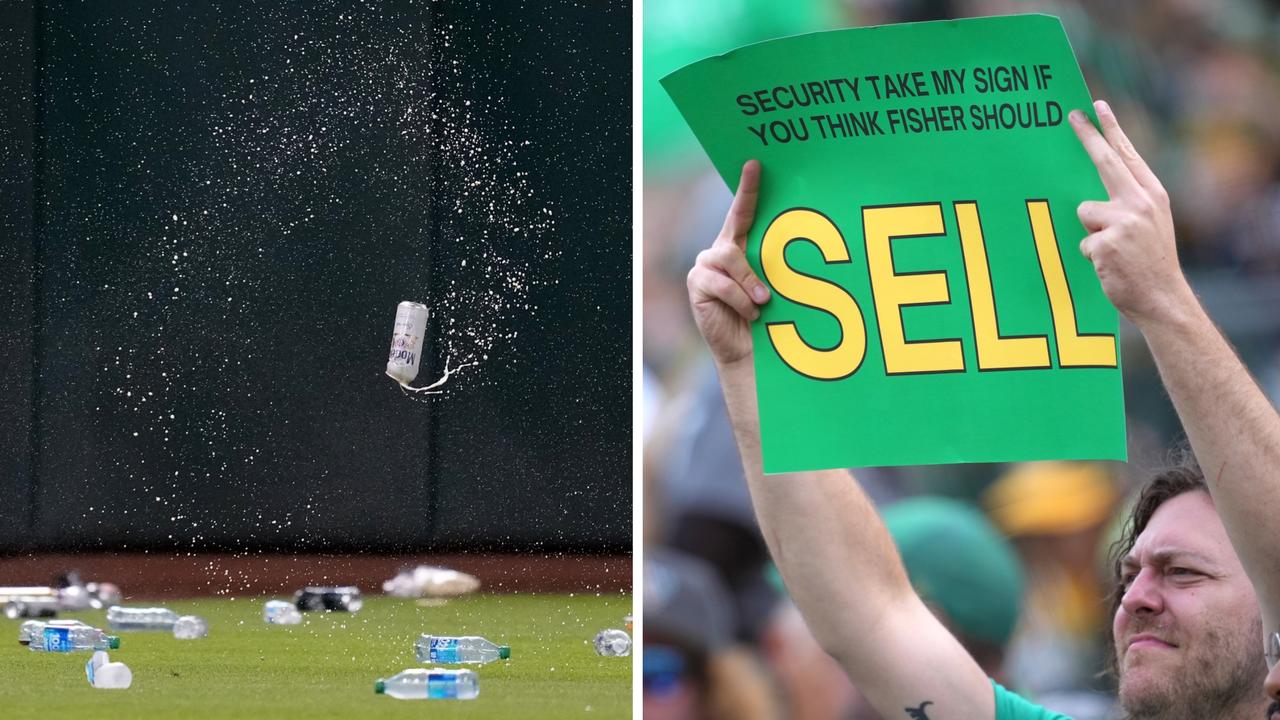 A's investigating why 'SELL' T-shirt fans were removed from suites