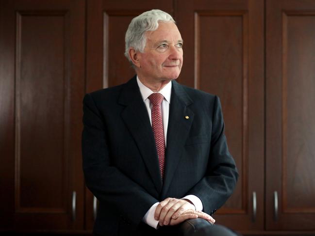 08/06/2018: Former NSW Premier Nick Greiner in his Sydney office.Pic by James Croucher