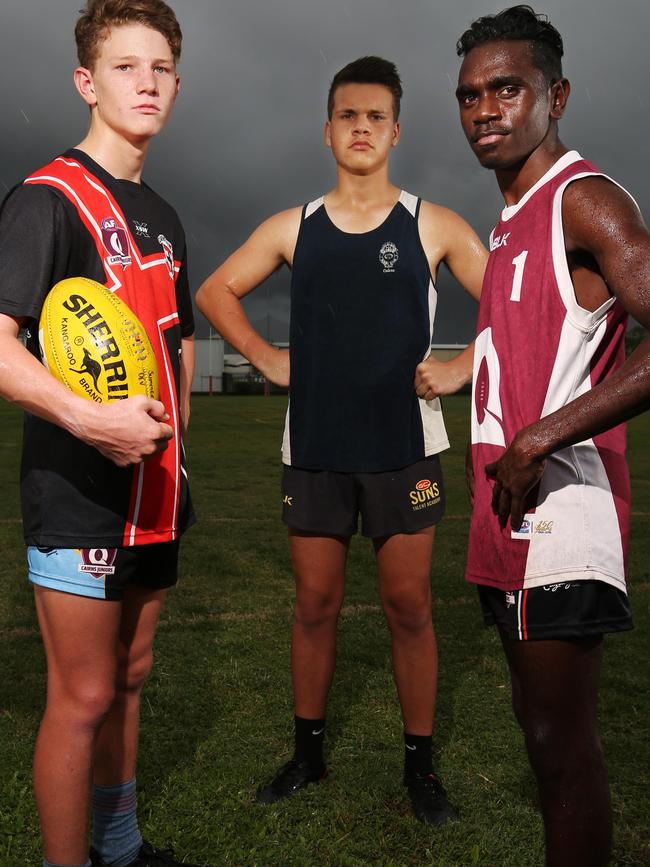 Jasper Kneebone, Karl Petri and Fitzroy Greenwool. PHOTO: BRENDAN RADKE.