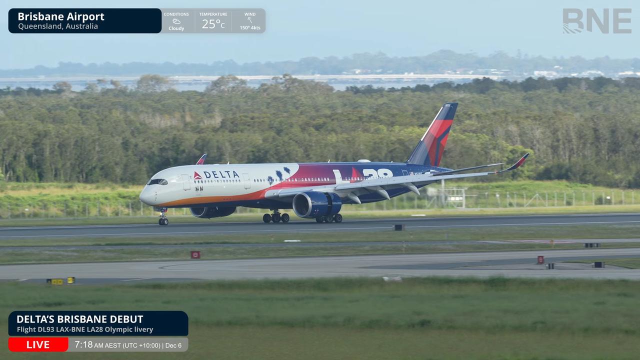 Brisbane Airport livestreamed the landing. Picture: Brisbane Airport