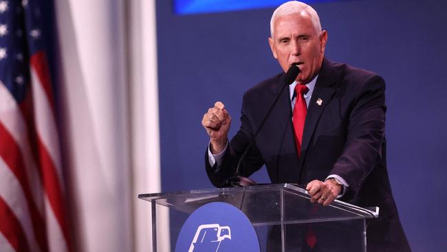 Former Vice President Mike Pence is being urged to testify against Donald Trump. Picture: AFP.