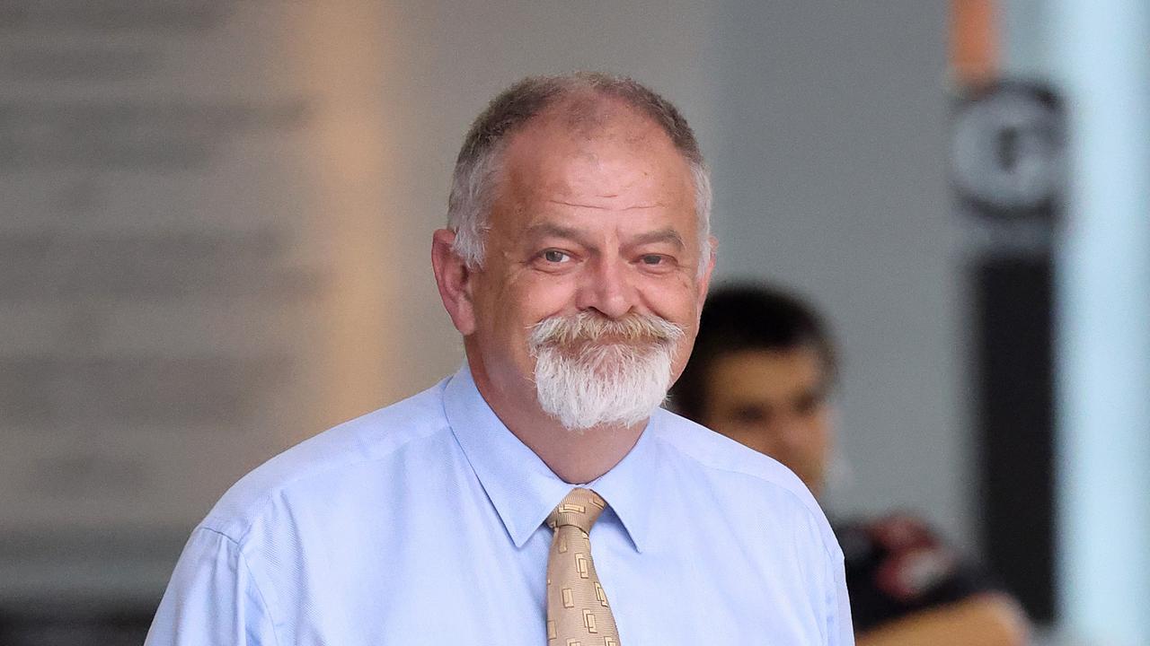 Michael Bosscher leaving the Supreme Court of Qld during his trial. Picture: Liam Kidston