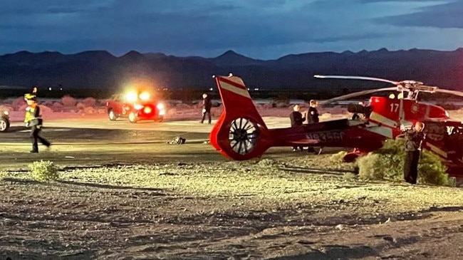 Emergency services respond at the time of the crash in Boulder City.