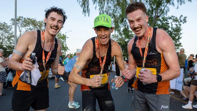 Luke Price, Tim Hewitt and Darcy Hennessy at the 2025 edition of the annual NT City2Surf, Sunday, June 1. Picture: Pema Tamang Pakhrin
