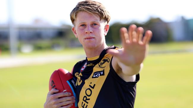 SANFL player, Glenelg's Angus Clarke. Picture: Cory Sutton