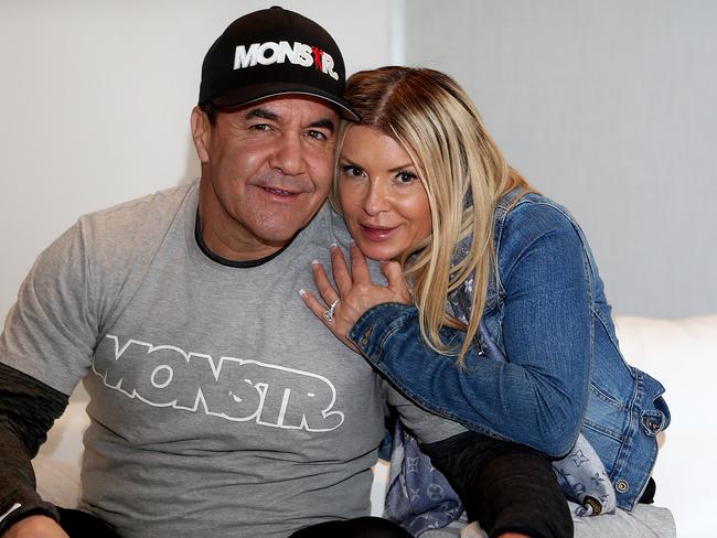 Former boxer Jeff Fenech, pictured with wife Suzee last year, is battling pneumonia and a lung infection after becoming critically ill in Thailand.