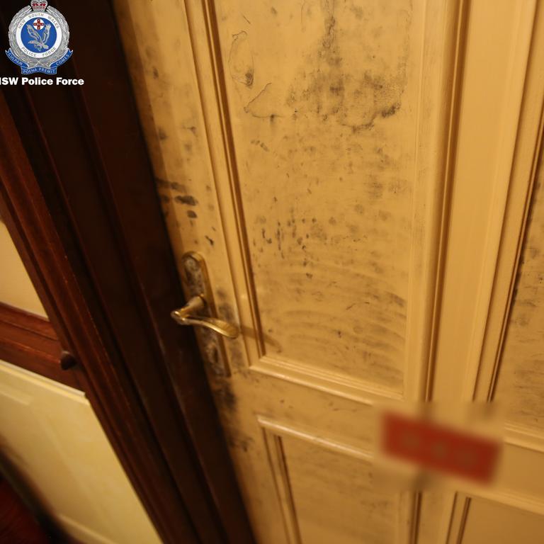 Police have dusted the door for fingerprints. Picture: NSW Police