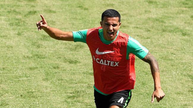 DISAPPOINTING SEND-OFF: Tim Cahill's role was too late at the World Cup. Picture: Robert Cianflone