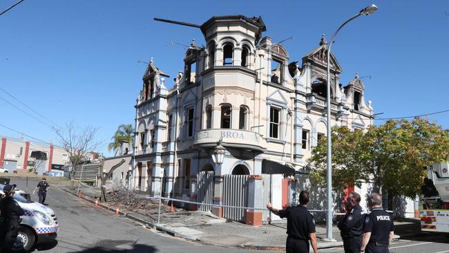 What’s left of the Broadway Hotel. Picture: Annette Dew