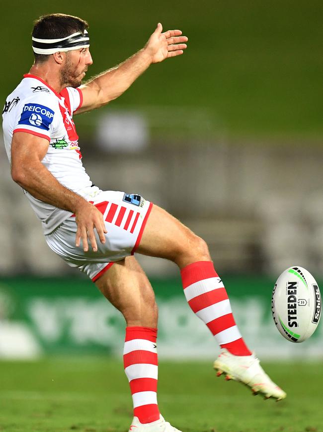 Ben Hunt produced some good moments but was outplayed by the Penrith playmakers. Picture: AAP Image/Dean Lewins