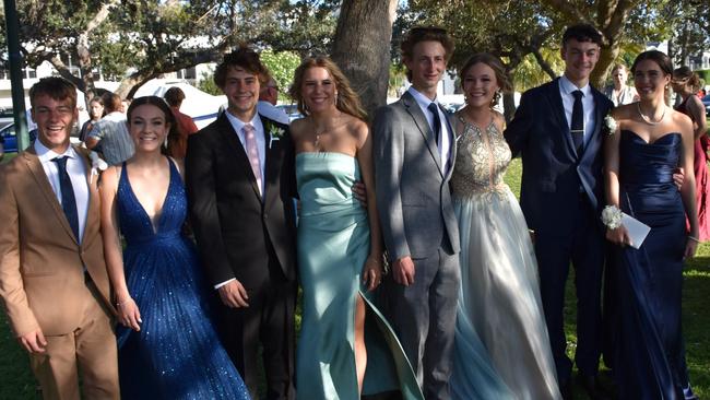 Suncoast Christian College students and parents gather at La Balsa Park for photos ahead of the formal at The Events Centre, Caloundra.