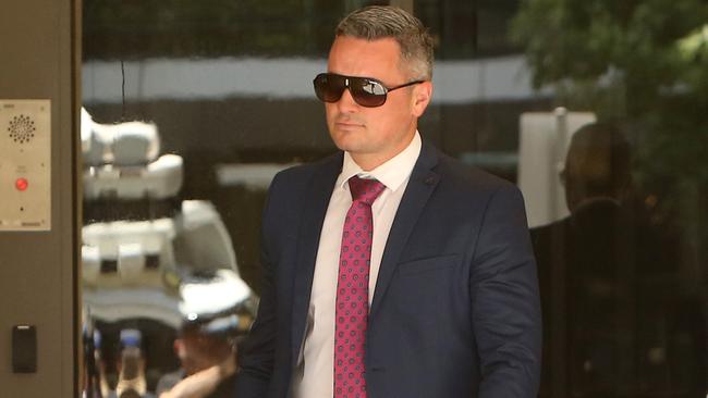 Detective Leading Senior Constable Murray Gentner admitted to sharing Ms Laidley’s mugshot in a group chat. Picture: Stuart McEvoy