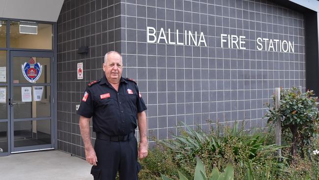 Ballina Fire Station captain Dennis Henry, honoured on Monday with an Australian Fire Service Medal.