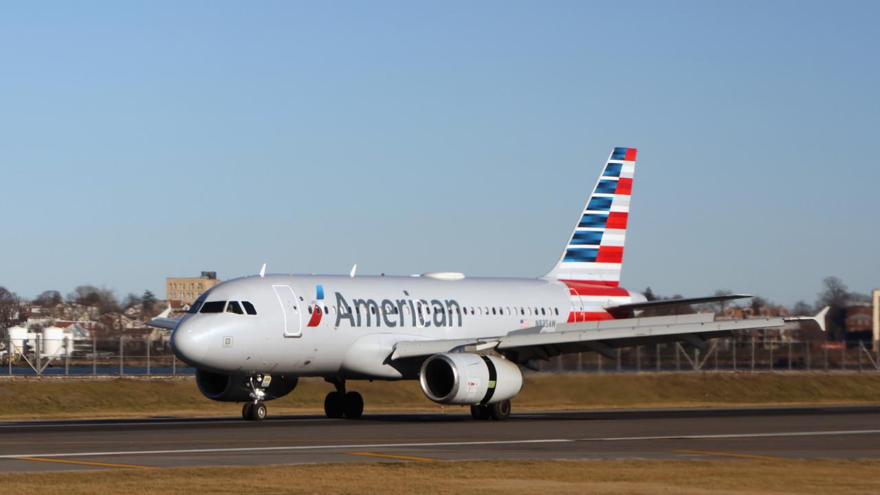 The 25-year-old Oregon man was arrested and charged with indecent exposure after the flight, which took off from Buffalo. Picture: Bruce Bennett/Getty Images