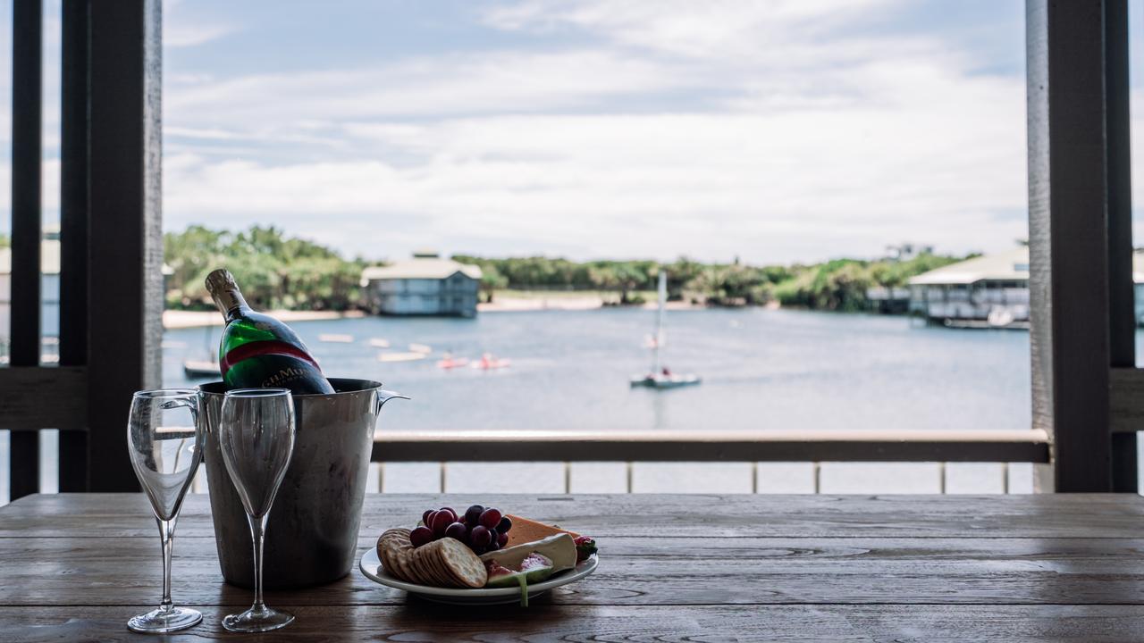 Ashleigh and Jake headed Novotel Sunshine Coast to relax and unwind after the wedding day in their overwater bungalow. Photo: Contributed