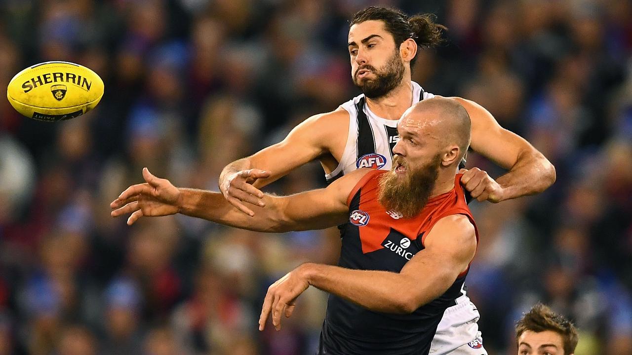 Brodie Grundy and Max Gawn will be teammates next season. Picture: Getty Images