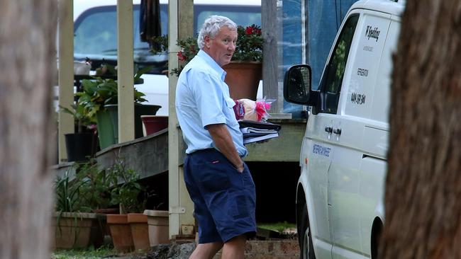 Spedding, pictured outside his home earlier this year, is a person of interest in the disappearance of William Tyrrell. Picture: Nathan Edwards