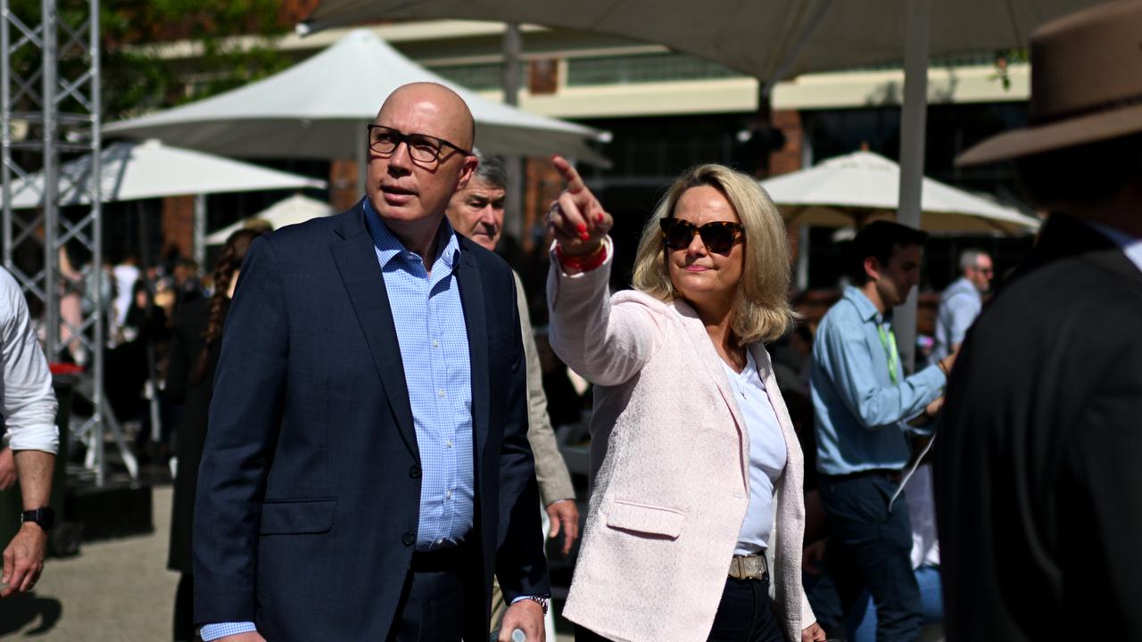 Leader of the Opposition Peter Dutton and his wife Kirilly. Picture: Dan Peled / NCA NewsWire