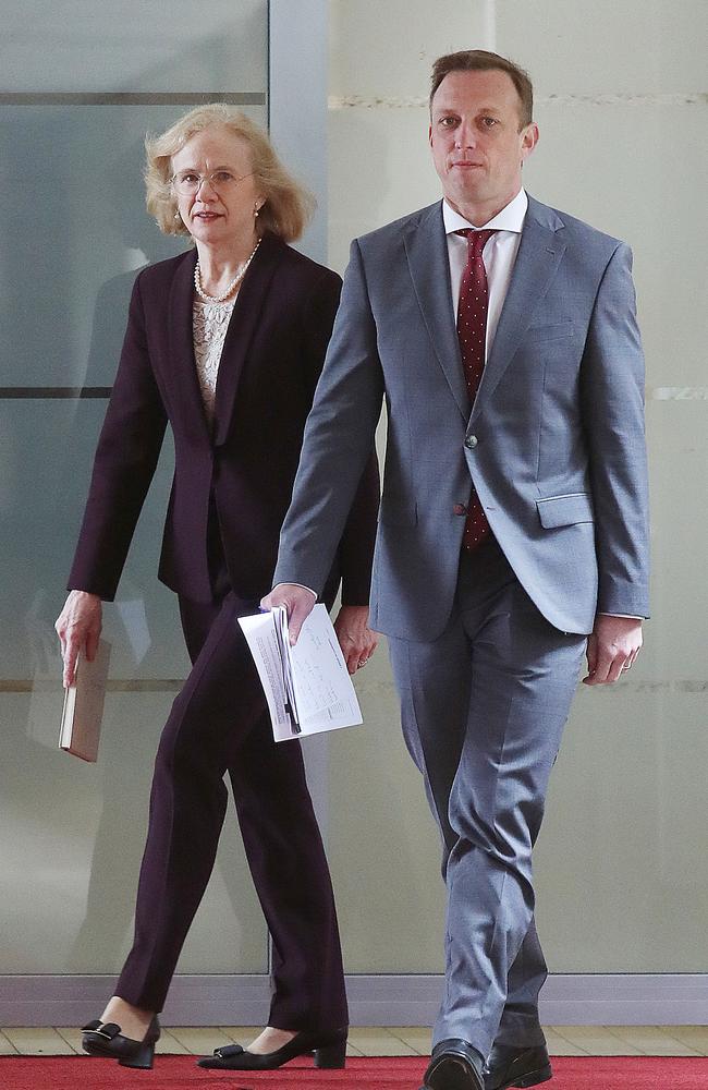 Deputy Premier and Health Minister Steven Miles and Dr Jeannette Young. Picture: Annette Dew